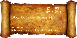 Stojkovits Dominik névjegykártya